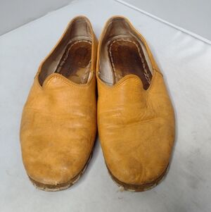 Sabah Mens Smooth Leather Turkish Loafers House Shoes Slippers 39 Yellow A34